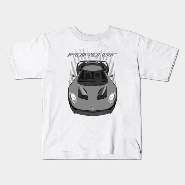 Ford GT-grey Kids T-Shirt by V8social